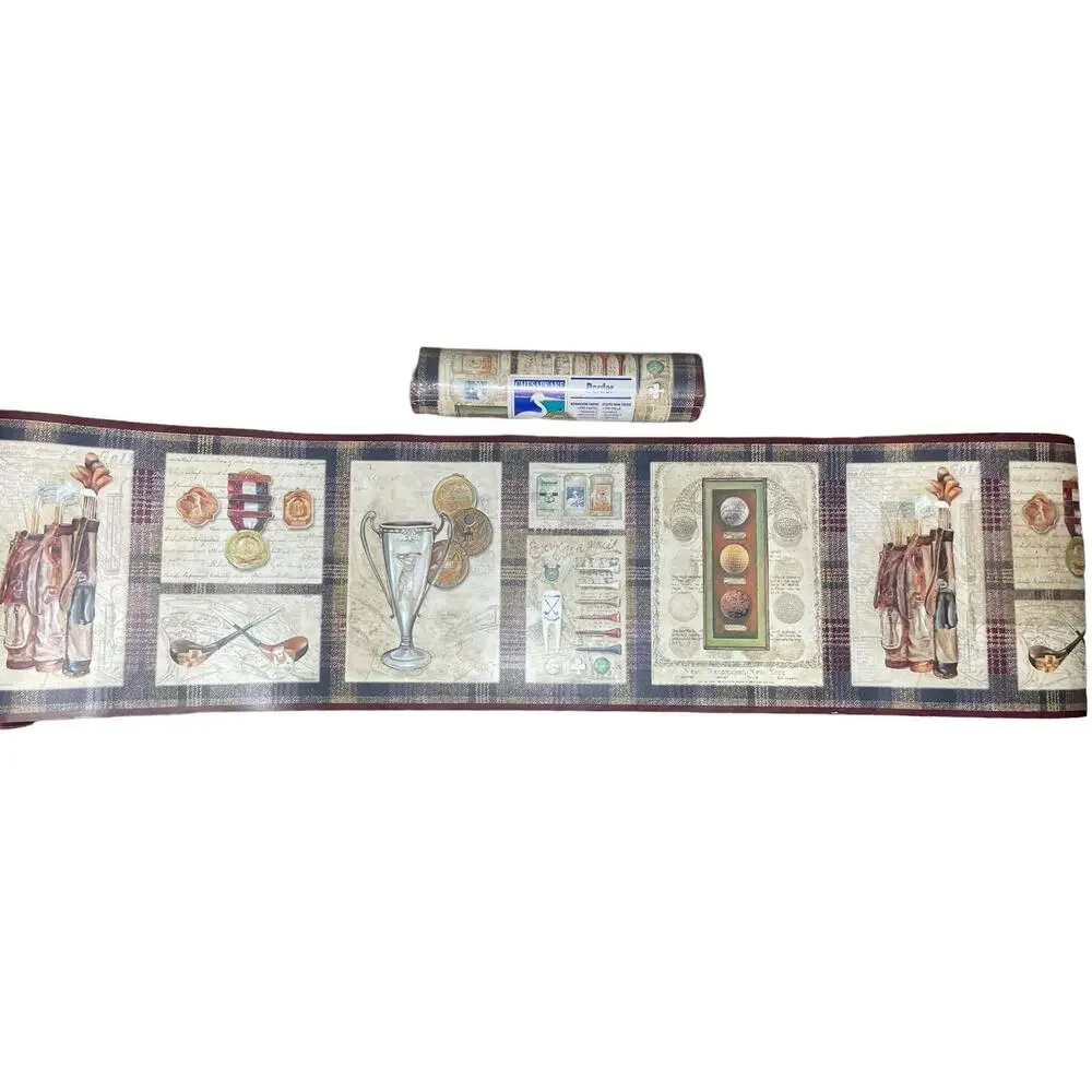 Chesapeake Wallcoverings Golf Theme Wallpaper Border 10‎ Yards FAM65151B
